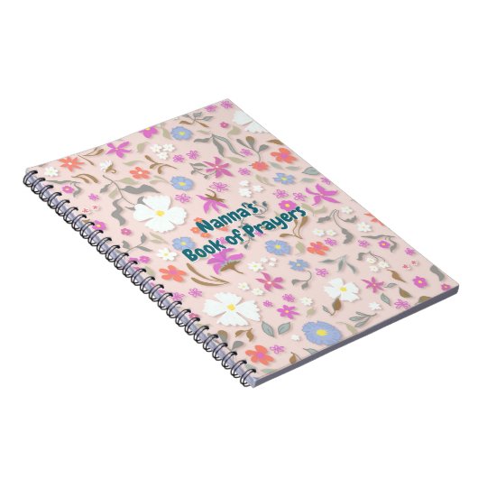 Carnet Personalized Ditsy Flowers Blush (Côté Droit)