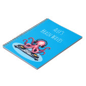 Carnet Personalized DJ Octopus Brain Waves Design (Côté gauche)