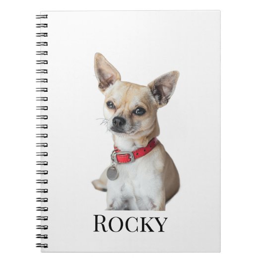 Carnet Personalized Dog Photo | Custom Pet Name  (Devant)