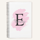 Carnet Personalized Dusty Rose Monogram Spiral Notebook (Recto)