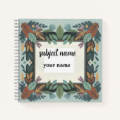 Carnet Personalized Earthy Botanical Frame Notebook (Devant)