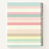 Carnet Personalized Elegant Pastel Macaron Stripe (Dos)