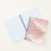 Carnet Personalized Elegant Soft Blush Satin Abstract (Intérieur)