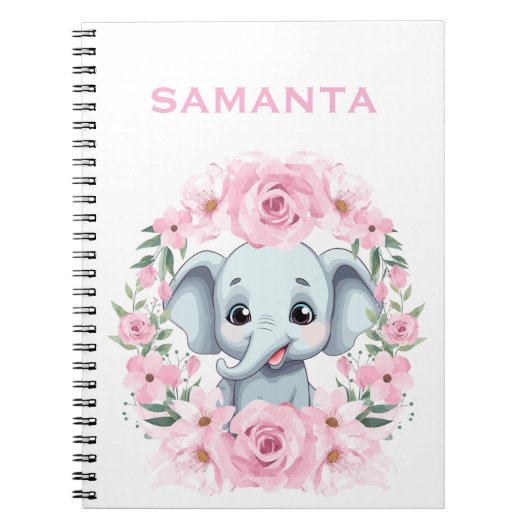 Carnet Personalized Elephant Notebook (Devant)