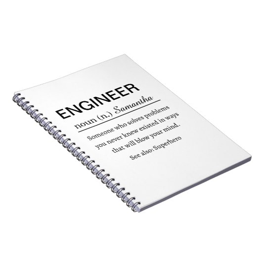 Carnet Personalized Engineer Definition (Côté Droit)
