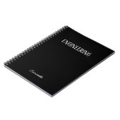 Carnet  Personalized Engineering Subject Notebook (Côté gauche)
