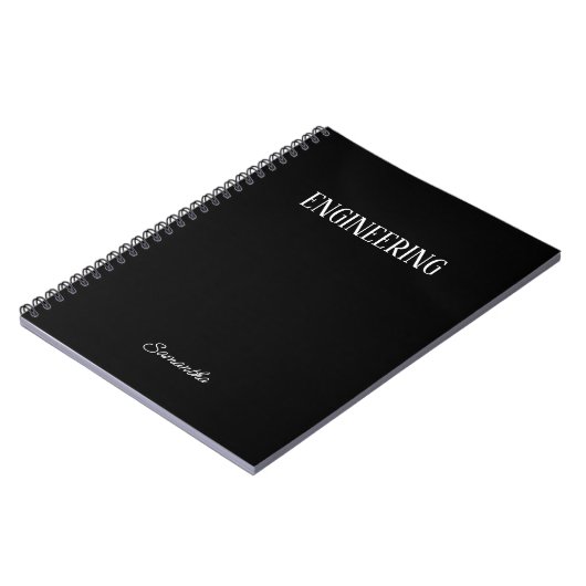 Carnet  Personalized Engineering Subject Notebook (Côté gauche)
