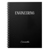 Carnet  Personalized Engineering Subject Notebook (Devant)