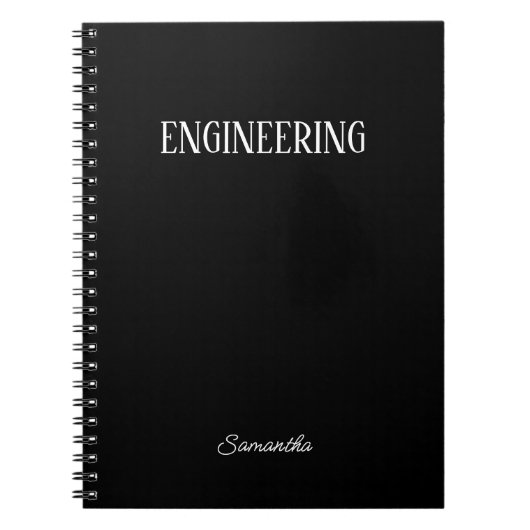 Carnet  Personalized Engineering Subject Notebook (Devant)