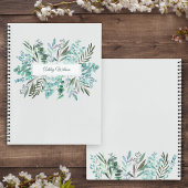 Carnet Personalized Eucalyptus Greenery Leaves Notebook
