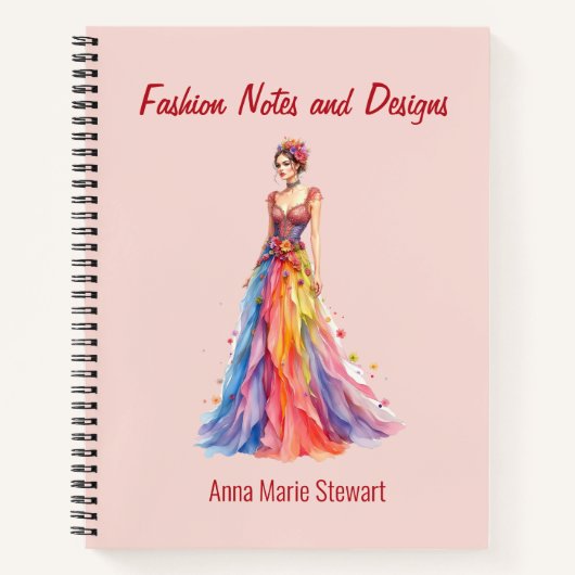 Carnet Personalized Fashion Sketch Book (Devant)