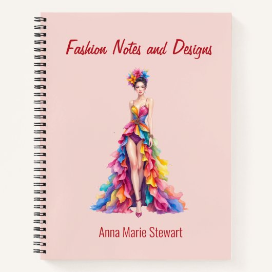 Carnet Personalized Fashion Sketch Book (Devant)