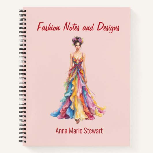 Carnet Personalized Fashion Sketch Book (Devant)
