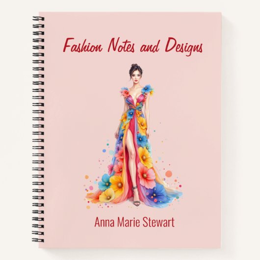 Carnet Personalized Fashion Sketch Book (Devant)