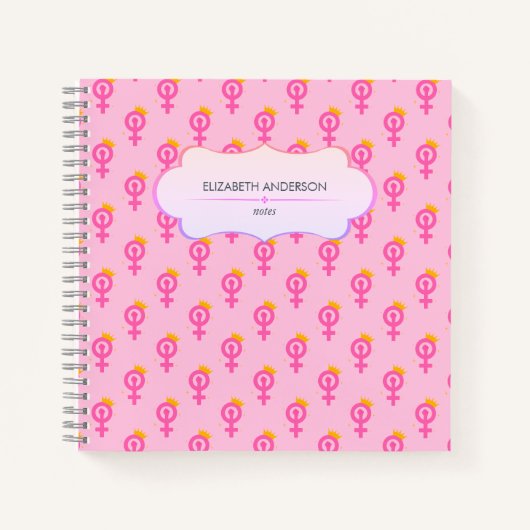 Carnet Personalized Feminist Pink (Devant)