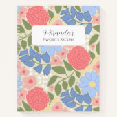 Carnet Personalized Floral Favorite Recipe Notebook (Devant)