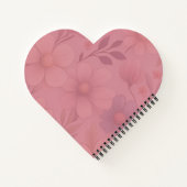 Carnet Personalized Floral Heart-Shaped Notebook (Dos)