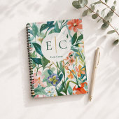 Carnet Personalized Floral Name