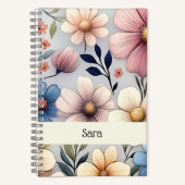 Carnet Personalized Floral Notebook (Recto)
