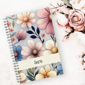 Carnet Personalized Floral Notebook