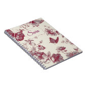 Carnet Personalized Floral Notebook – Custom Name (Côté Droit)