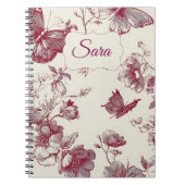Carnet Personalized Floral Notebook – Custom Name (Devant)