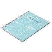 Carnet Personalized Floral Notebook with Name  (Côté gauche)