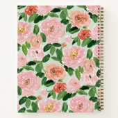 Carnet Personalized Floral Recipe Book Custom Name (Dos)