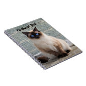 Carnet Personalized Fluffy Cat with Blue Eyes (Côté Droit)