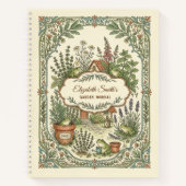 Carnet Personalized Frog Herb Cottage Garden Notebook (Devant)