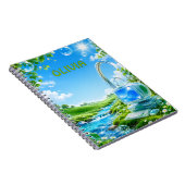 Carnet Personalized Frutiger Aero Kids Name Notebook (Côté Droit)
