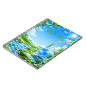 Carnet Personalized Frutiger Aero Kids Name Notebook (Côté gauche)