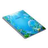 Carnet Personalized Frutiger Aero Name Notebook (Côté Droit)