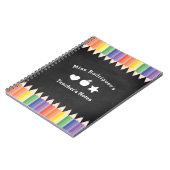 Carnet Personalized Fun Colorful Teacher Notes (Côté gauche)