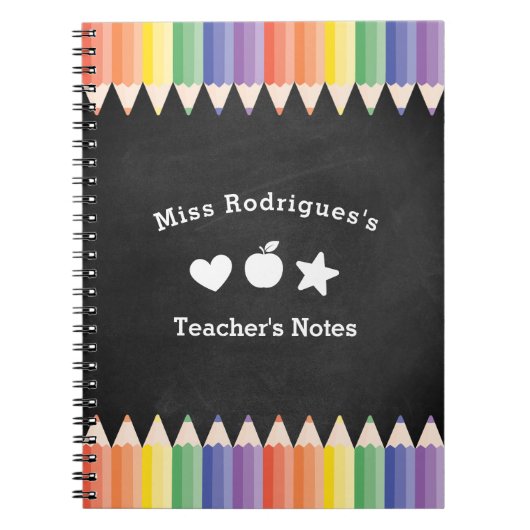 Carnet Personalized Fun Colorful Teacher Notes (Devant)