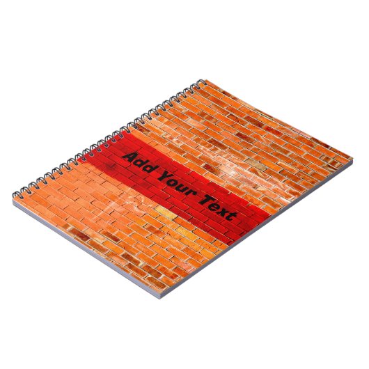 Carnet Personalized Fun Unique Red Brick Wall (Côté gauche)