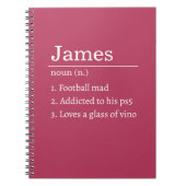 Carnet Personalized Funny Dictionary Definition Black (Devant)