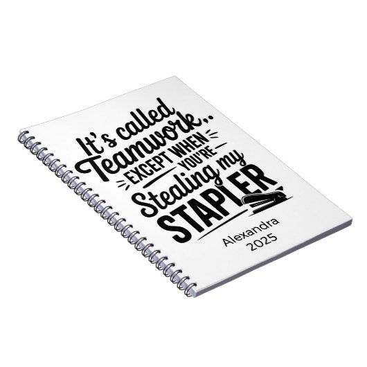 Carnet Personalized Funny Office Quote (Côté Droit)