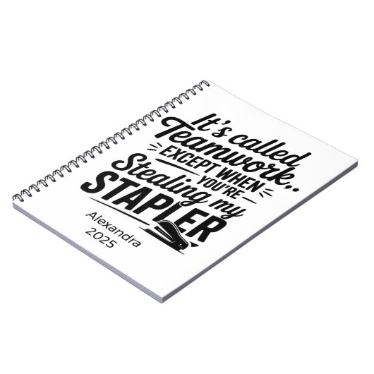 Carnet Personalized Funny Office Quote (Côté gauche)