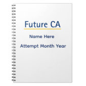 Carnet Personalized Future CA Notebook – Custom Name Exam (Devant)