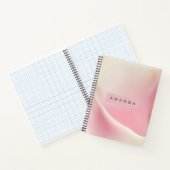 Carnet Personalized Gentle Pink Silk Wave Design (Intérieur)