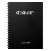 Carnet Personalized Geography Subject Notebook (Devant)