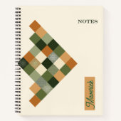 Carnet Personalized Geometric Notebook – Earth Tone (Devant)