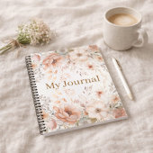 Carnet Personalized Gift for Her Terracotta Floral