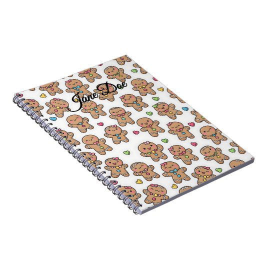 Carnet Personalized Gingerbread Men Christmas Notebook (Côté Droit)
