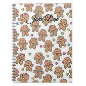 Carnet Personalized Gingerbread Men Christmas Notebook (Devant)