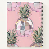 Carnet Personalized Glam Disco Pineapple Pink Metallic (Dos)