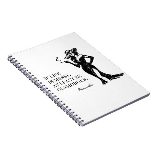 Carnet Personalized Glam Style Quote Design  (Côté Droit)