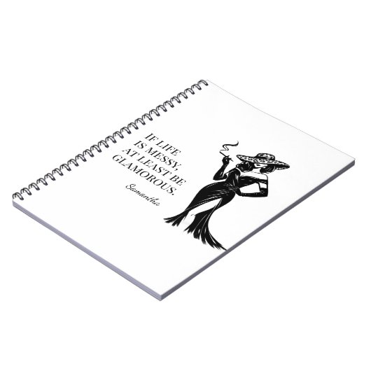 Carnet Personalized Glam Style Quote Design (Côté gauche)