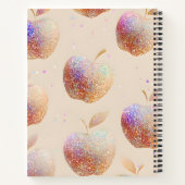 Carnet Personalized Glitter Apple Sparkle Fruit Pastel (Dos)